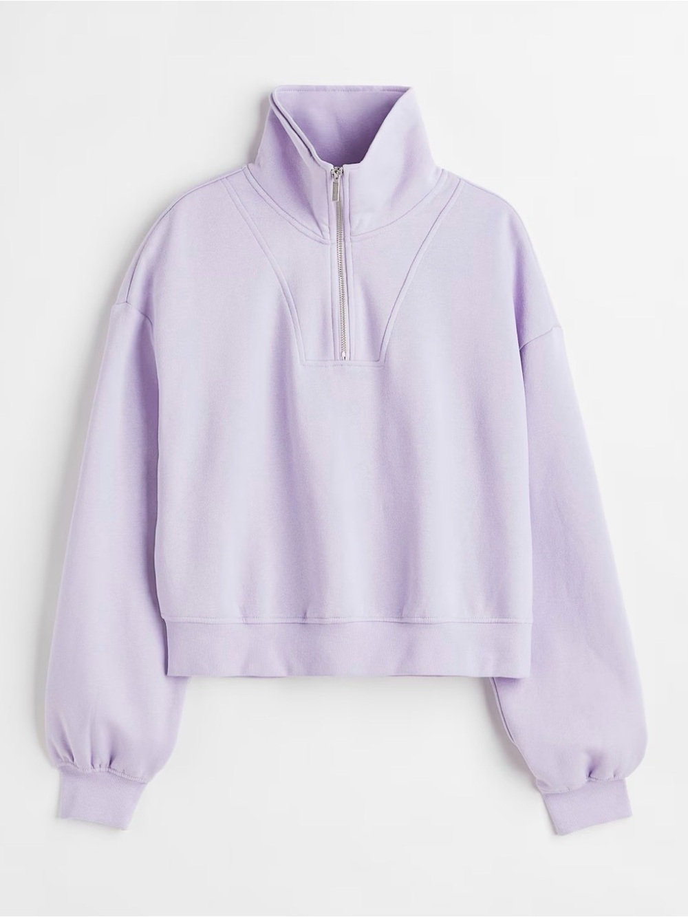 H&M Light Purple Quarter-Zip Sweater
